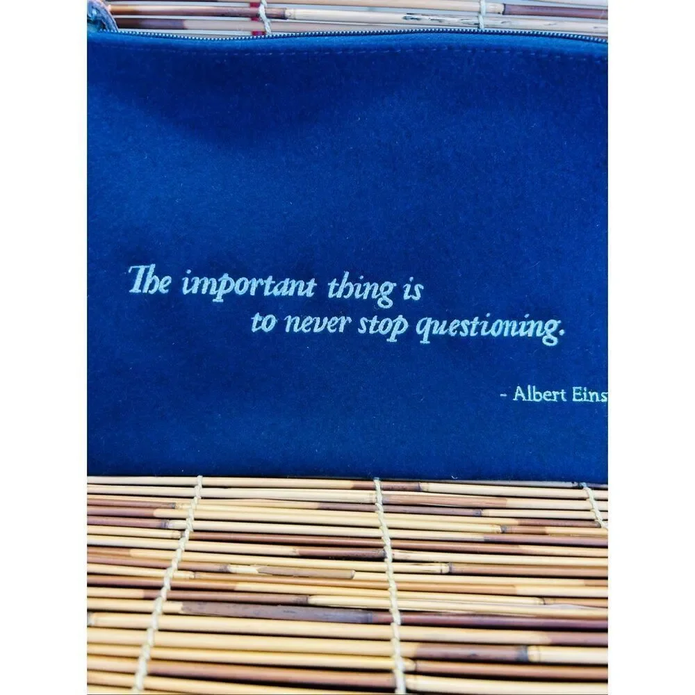 The Important Thing is to Never Stop Questioning. Albert Einstein Travel Pouch